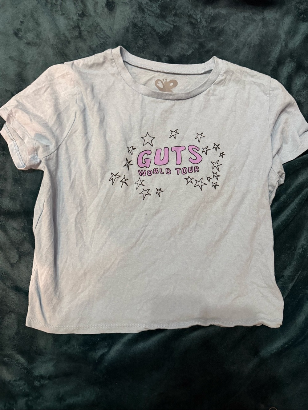 GUTS World Tour Purple Graphic juniors crop T-Shirt